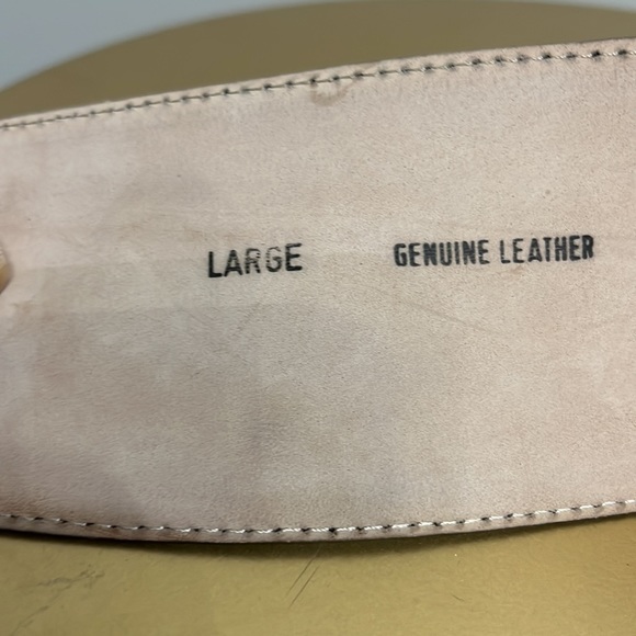 Vtg Donna Karan NY Italy Wide Leather Belt Size Large Black - Picture 8 of 8